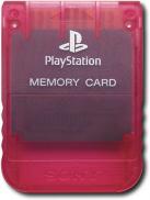 SONY PS1 Memory Card rouge transparente
