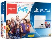 PS4 500 Go - Pack SingStar: Ultimate Party (Glacier White)