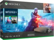 Xbox One X 1To Gold Rush Special Edition - Pack Battlefield V Edition Deluxe (Black)