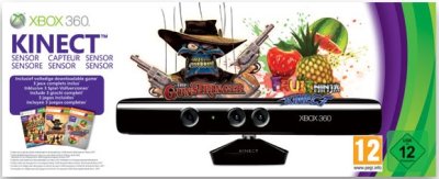 Capteur kinect + Kinect Adventures + Gunstringer + Fruit Ninja