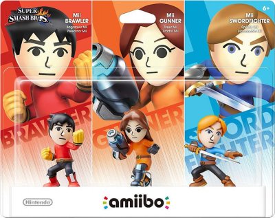 Série Super Smash Bros. Mii 3-Pack - Boxeur Mii, Tireuse Mii, Épéiste Mii