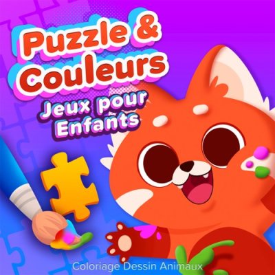 Puzzle & Couleurs Jeux pour Enfants Coloriage Dessin Animaux