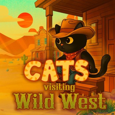Chats en visite Far West