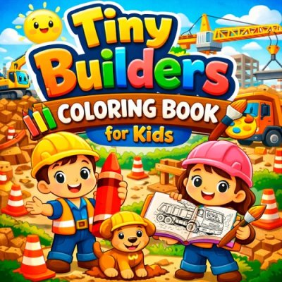 Tiny Builders Coloring Book for Kids