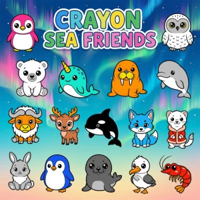 CRAYON SEA FRIENDS