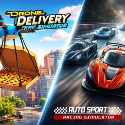 Auto Sport Racing & DRONE DELIVERY - FPV SIMULATOR