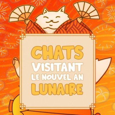 Chats visitant le Nouvel An lunaire
