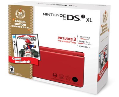 Nintendo DSi XL Red - 25th Anniversary Limited Edition Mario Kart