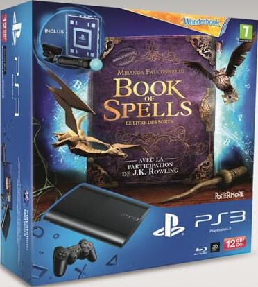 Ps3 Ultra Slim Noire 12 Go - Pack Découverte + Book Of Spells + Wonderbook