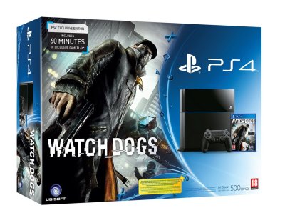 PS4 500 Go - Pack Watch Dogs (Jet Black)