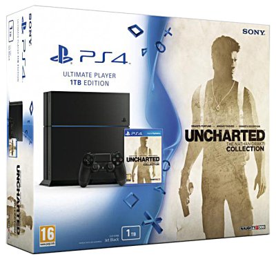 PS4 1To - Pack Uncharted The Nathan Drake Collection (Jet Black)