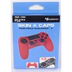 PS4 Skin & Caps rouge (Subsonic)