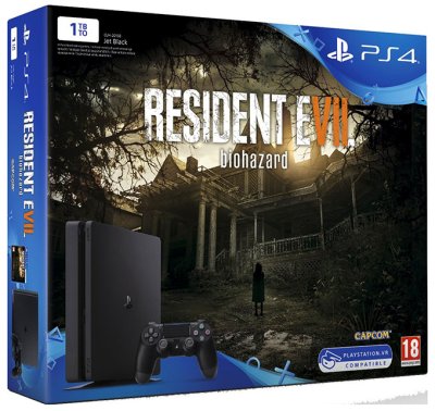PS4 Slim 1To - Pack Resident Evil 7: Biohazard (Jet Black)