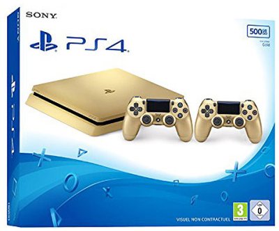 PS4 Slim 500 Go Gold + 2e manette - Edition Limitée