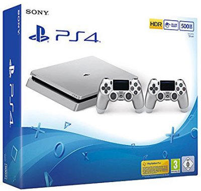 PS4 Slim 500 Go Silver + 2e manette - Edition Limitée