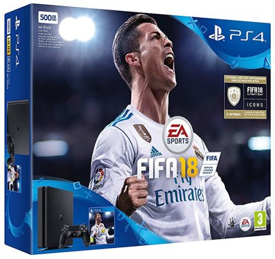 PS4 Slim 500 Go - Pack FIFA 18 (Jet Black)