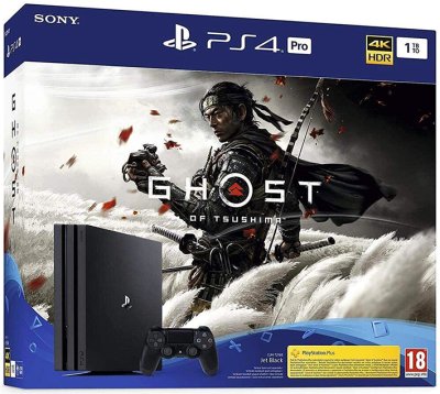 PS4 Pro 1To - Pack Ghost of Tsushima (Jet Black)