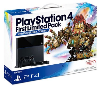 PS4 500 Go First Limited Pack Knack + Camera (Jet Black) (JAP)
