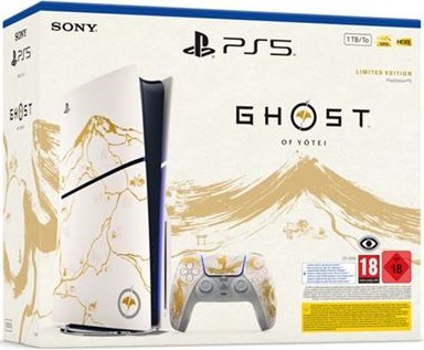 Pack Console Sony PS5 Slim Standard Gold - Edition limitée Ghost of Yōtei