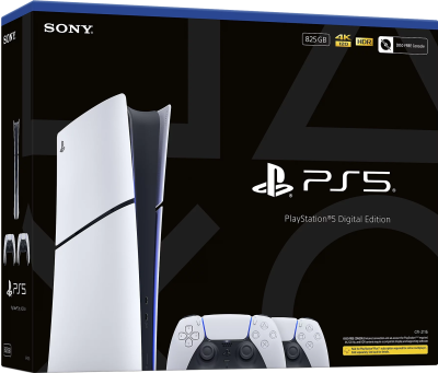 Pack de deux manettes sans fil DualSense pour PlayStation 5 Édition Numérique - 825 Go