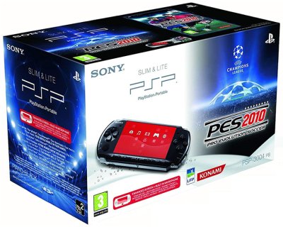 PSP Slim & Lite Pro Evolution Soccer 2010 UEFA Champions League Pack (PSP-3004 PB Bundle)