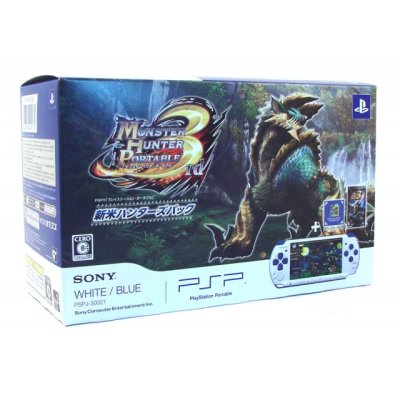 PSP Slim & Lite Monster Hunter Portable 3rd Special Model - White/Blue (PSP-3000 Bundle)