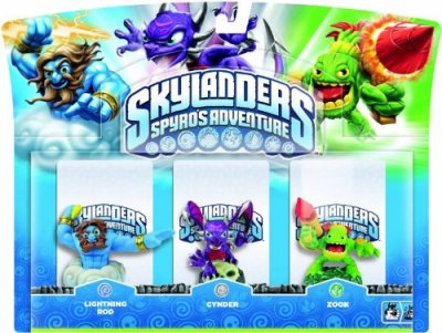 Skylanders: Spyro's Adventure (Triple Pack) Lightning Rod S1 + Cynder S1 + Zook S1