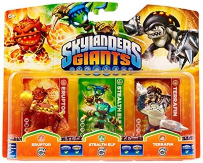 Skylanders: Giants (Triple Pack) Eruptor S2 + Stealth Elf S2 + Terrafin S2