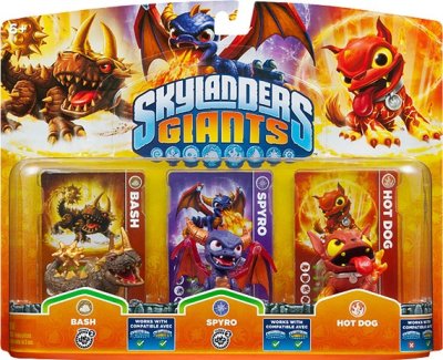 Skylanders: Giants (Triple Pack) Bash S2 + Spyro S2 + Hot Dog S1
