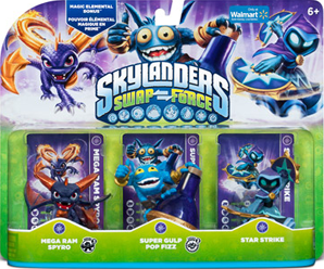 Skylanders: Swap Force (Triple Pack) Mega Ram Spyro S3 + Super Gulp Pop Fizz S2 + Star Strike S1