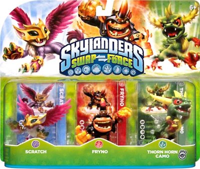 Skylanders: Swap Force (Triple Pack) Scratch S1 + Fryno S1 + Thorn Horn Camo S2