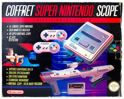 Super Nintendo : Coffret Super Nintendo Scope - Soft Super Scope 6 - 2 pad