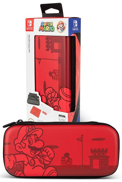 PowerA - Etui de Protection Stealth Case Kit Switch Lite - Super Mario - Protection Ecran + Chiffon + Applicateur