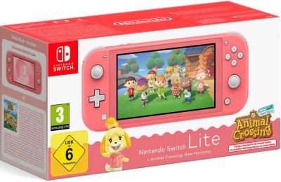 Nintendo Switch Lite (corail) + Animal Crossing: New Horizons