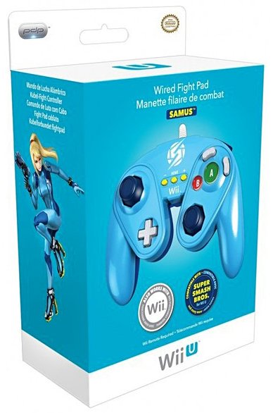 Wii U Wired Fight Pad Manette filaire de combat - Zero Suit Samus (PDP)