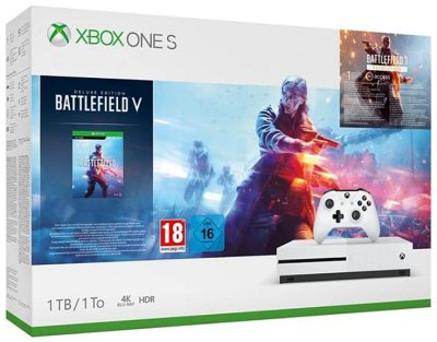 XBOX One S 1To - Pack Battlefield V Edition Deluxe (blanche)