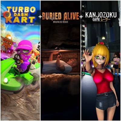 Turbo Dash Kart & Buried Alive & Kanjozoku Game