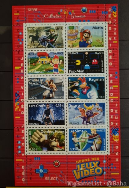 Aller pour @Eternal 😅 (t'aura ton Zelda et Mario🤓) Les bons vieux timbres ! Celui-là c'est un spécial jeux video bien sur^^ Sortie en 2005.
