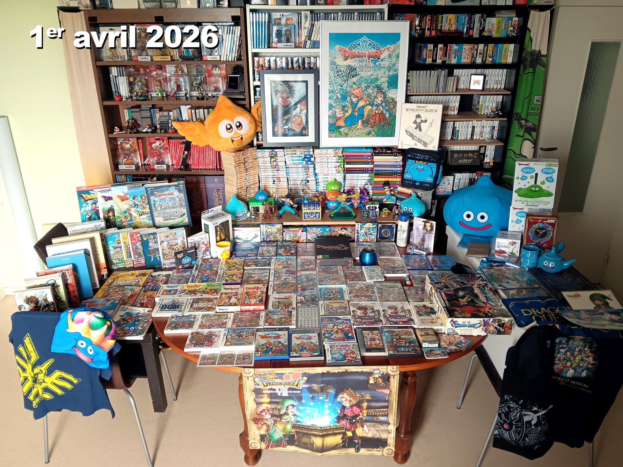 Évolution de ma collection Dragon Quest : photo annuelle de 2026