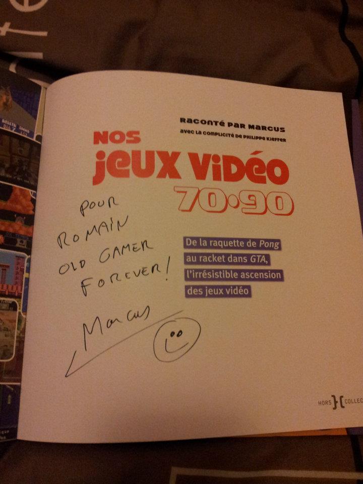 Nos jeux vidéo 70-90 dédicacé par Marcus à la Paris Games Week 2011 !