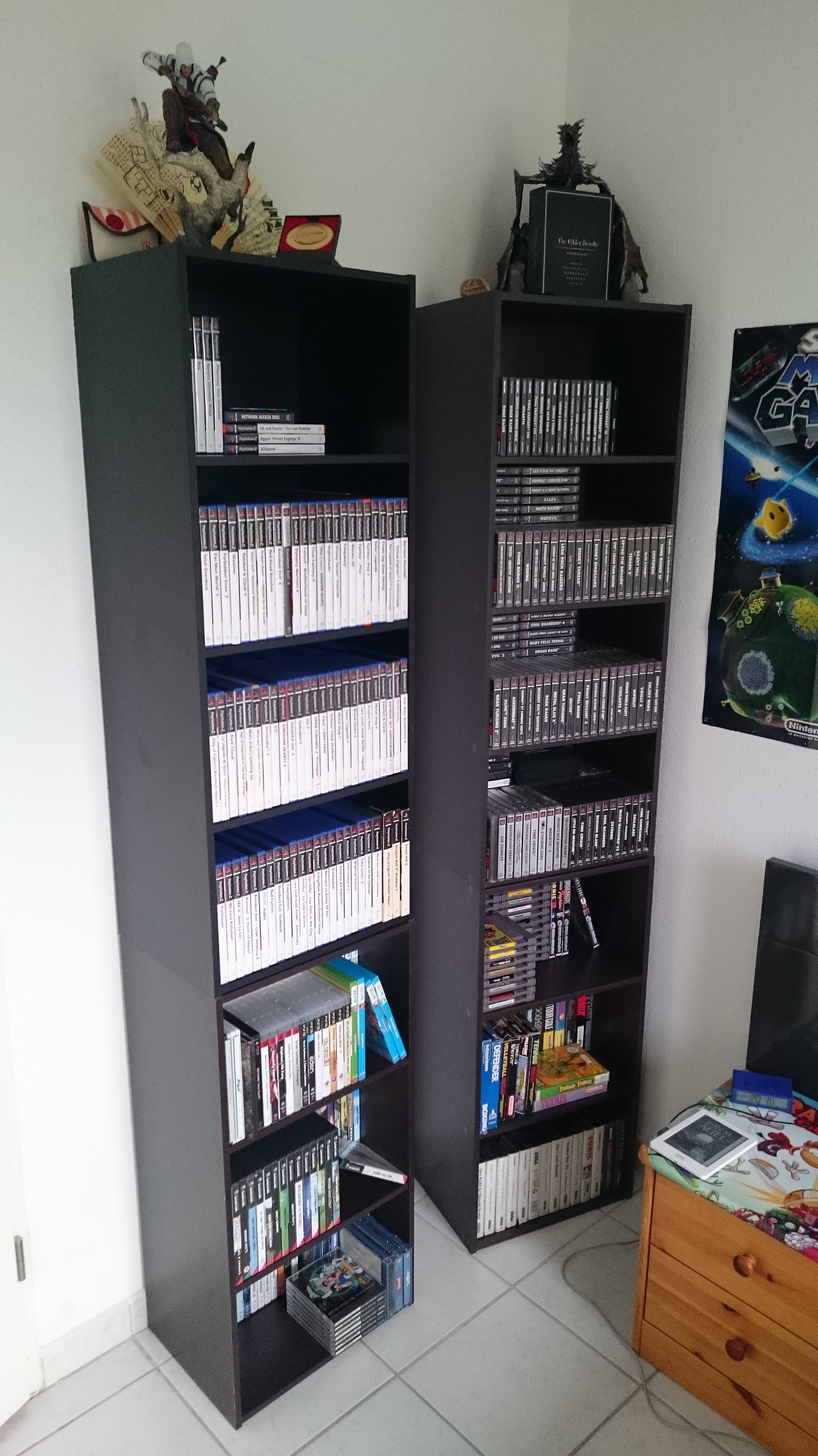 La partie des jeux PS1, PS2, PS3, PSP, NES, SNES, Gamecube, Wii, Wii U, Master System, Mega Drive, Saturn, Dreamcast et Neo Geo CD.