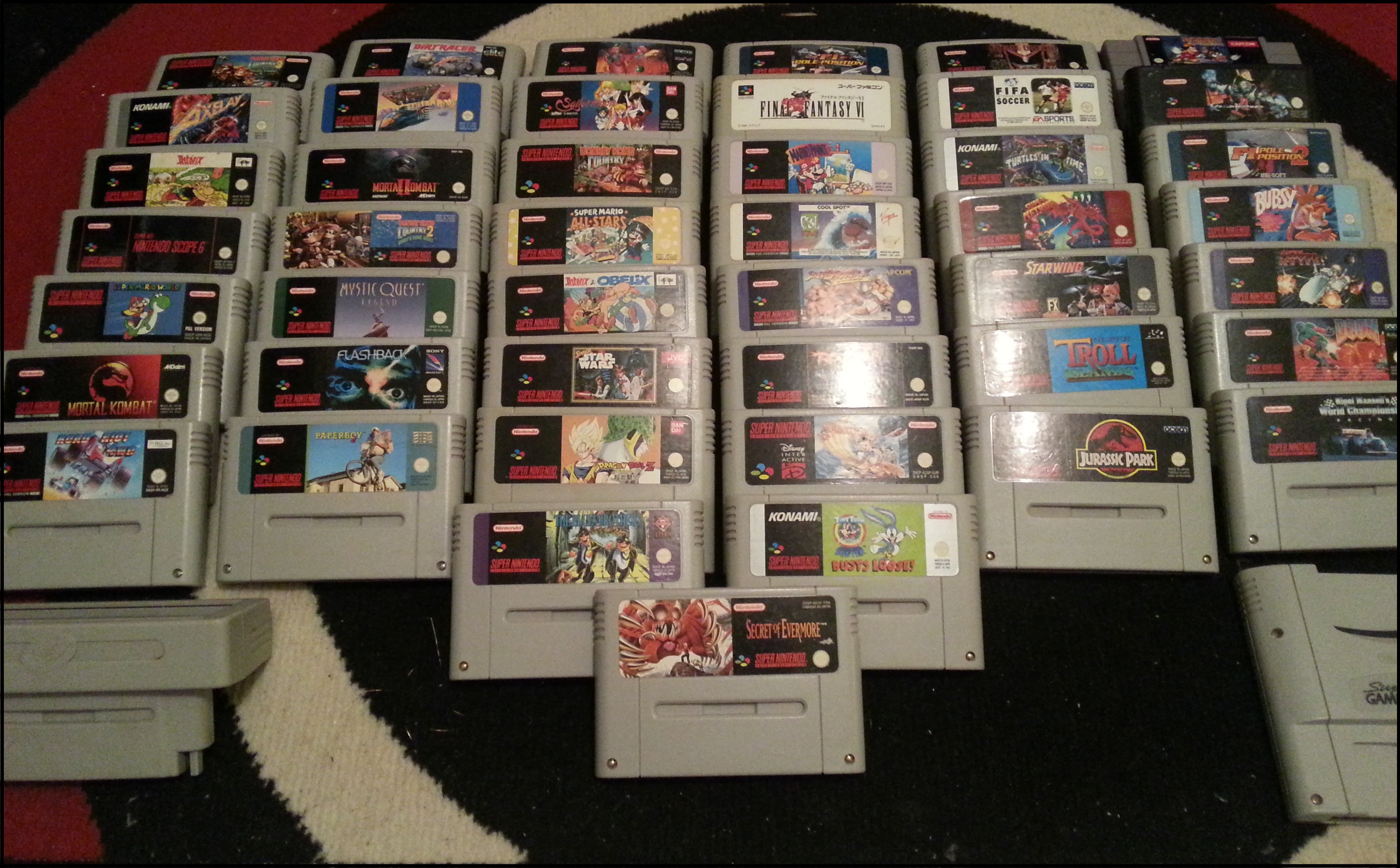 L\'intégralité de mes jeux SNes