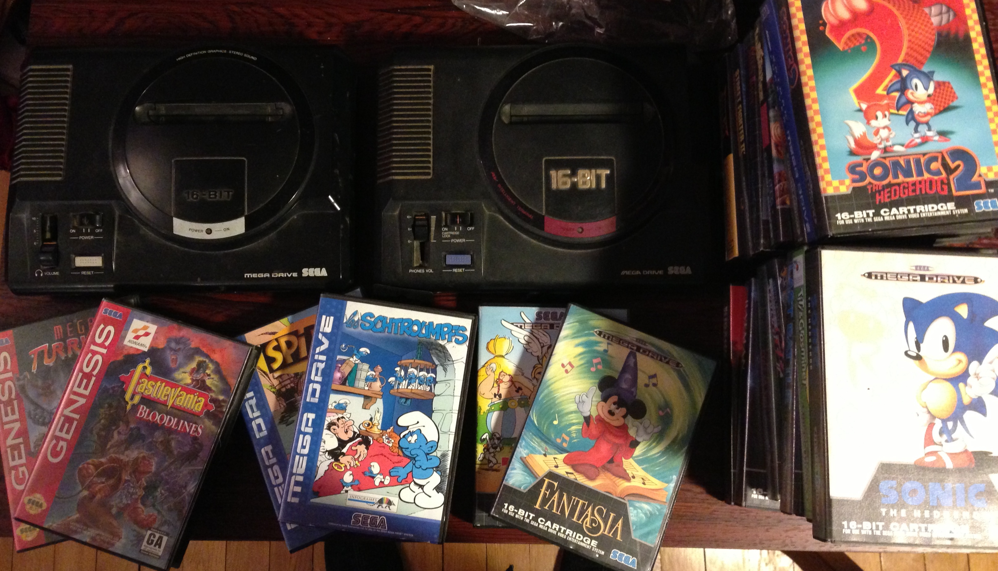 La famille MegaDrive, avec tout les jeux du joueur du grenier, bonne chance ;) ainsi que castlevania bloodlines :) et la megadrive eu et jap.