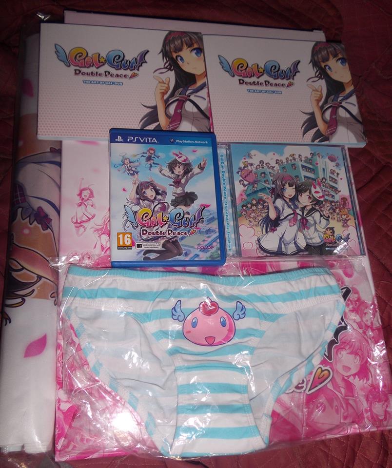 La \"Mister Happiness Edition\" de Gal*Gun: Double Peace sur PS Vita.