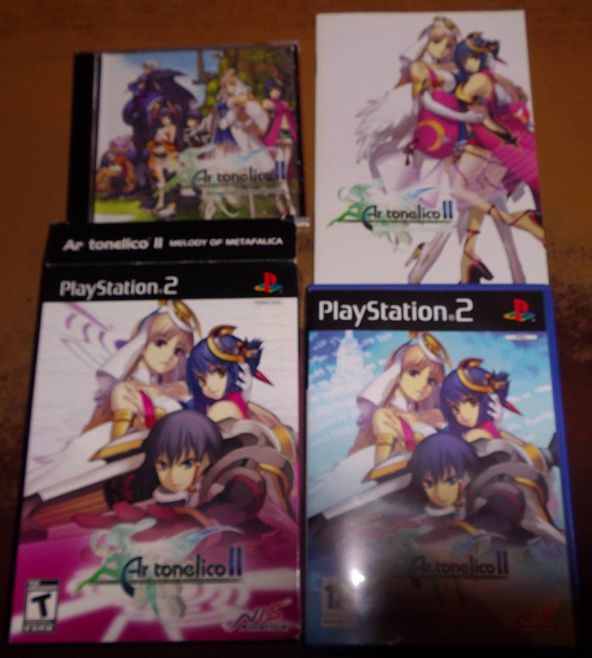 Ar Tonelico II sur PS2. Version hybride unique au monde, avec le collector US, et le jeu en PAL FR.