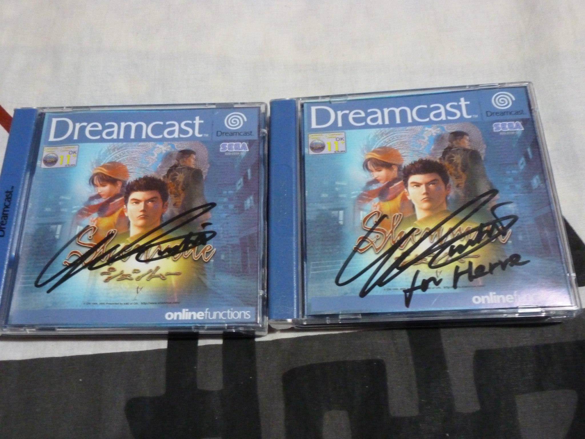 Shenmue dédicacé par Yu Suzuki