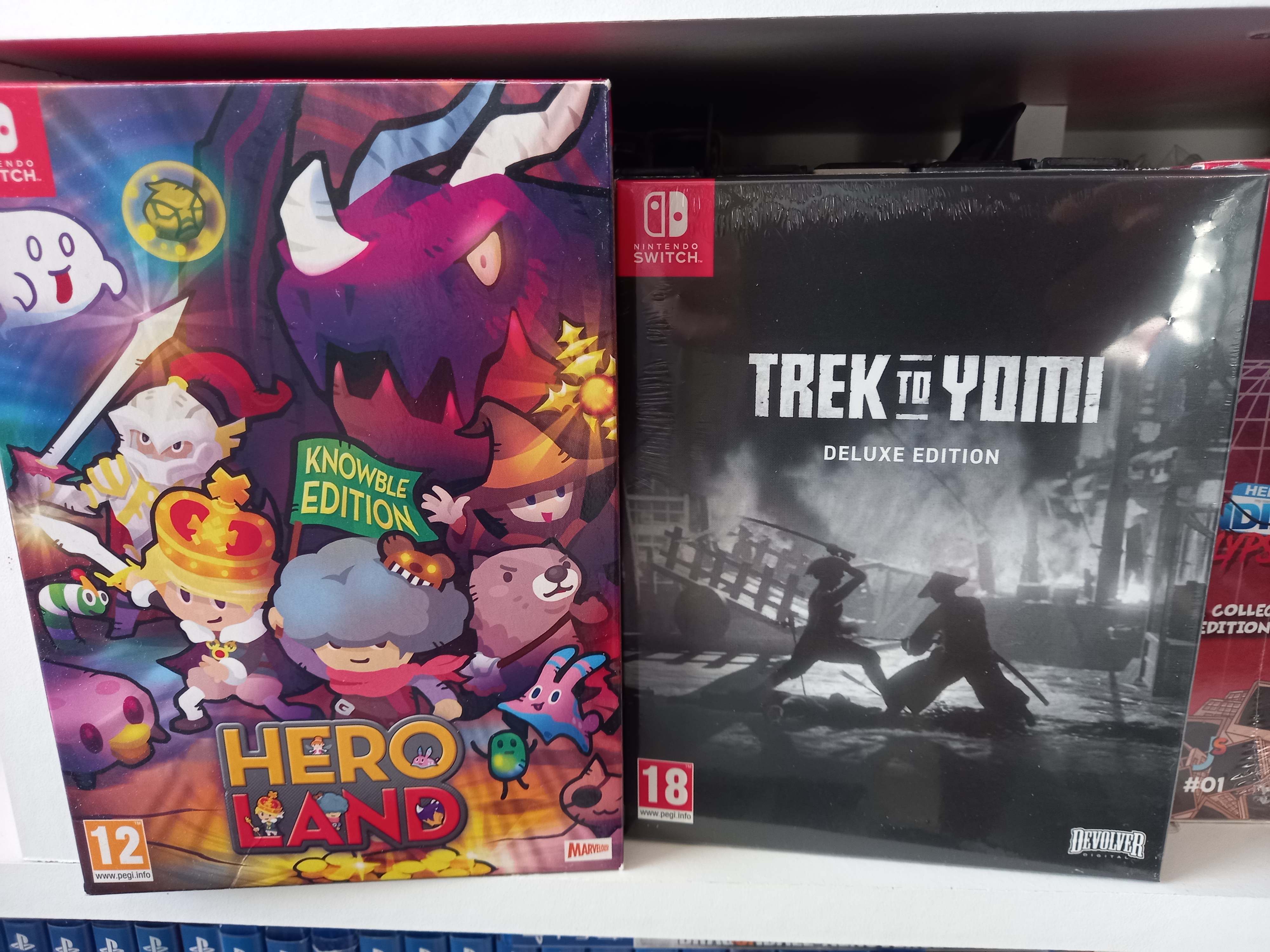 Hero Land Knowble Edition Switch et Trek To Yomi édition deluxe Switch