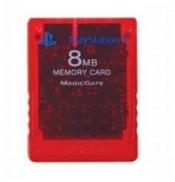 SONY PS2 Memory Card 8Mb rouge transparente