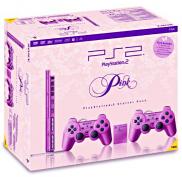 PS2 Slim Pink (PStwo Rose) - Pack 2 manettes + carte mémoire 8 Mo