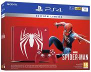PS4 Slim 1To - Pack Marvel's Spider-Man Edition Limitée Serigraphié (rouge)